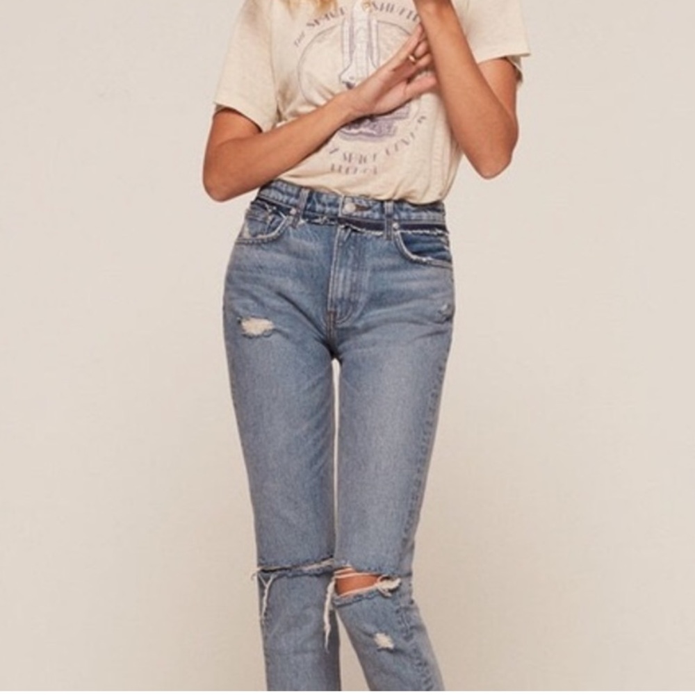 Reformation Julia High arise Cigarette Jean in Savu